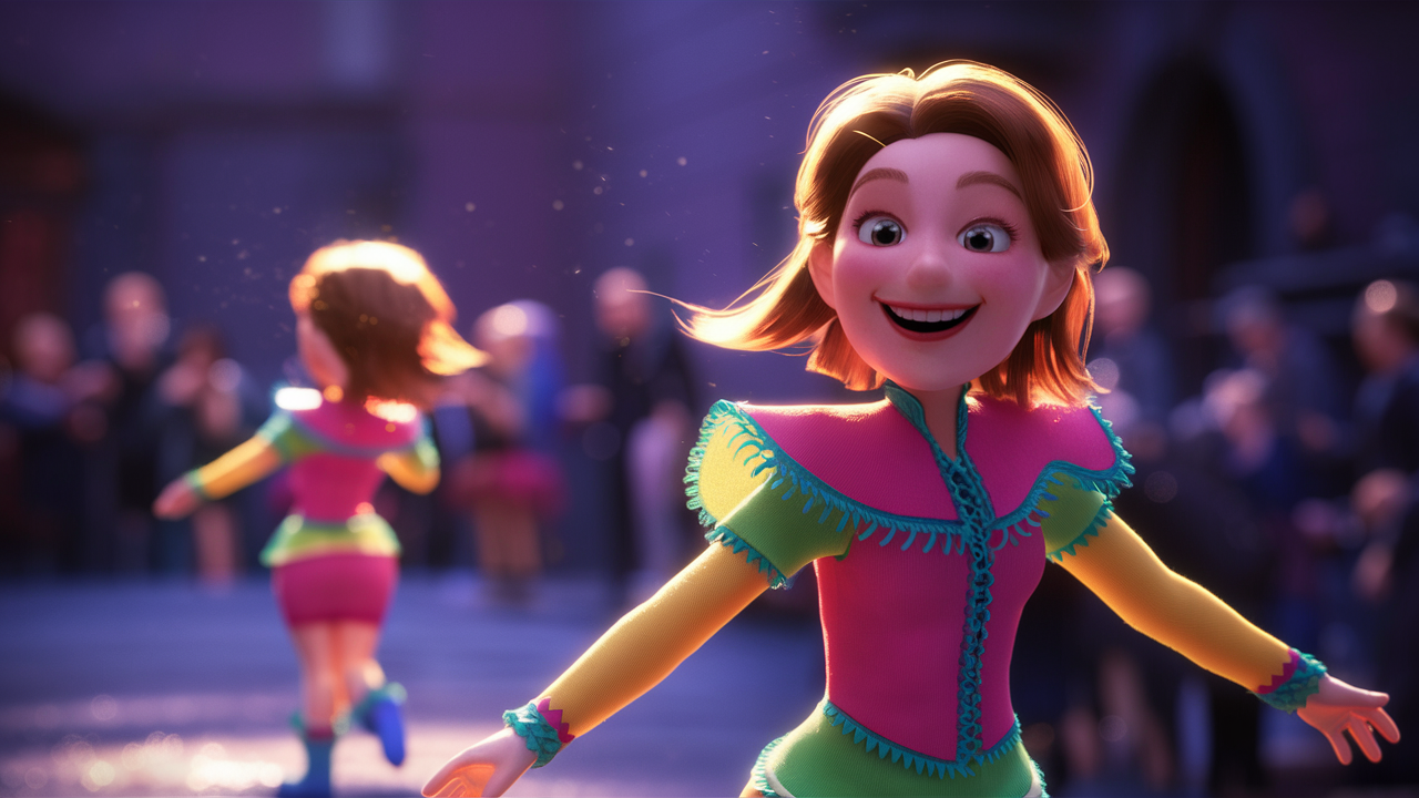 Animated Cartoon Lady 3D